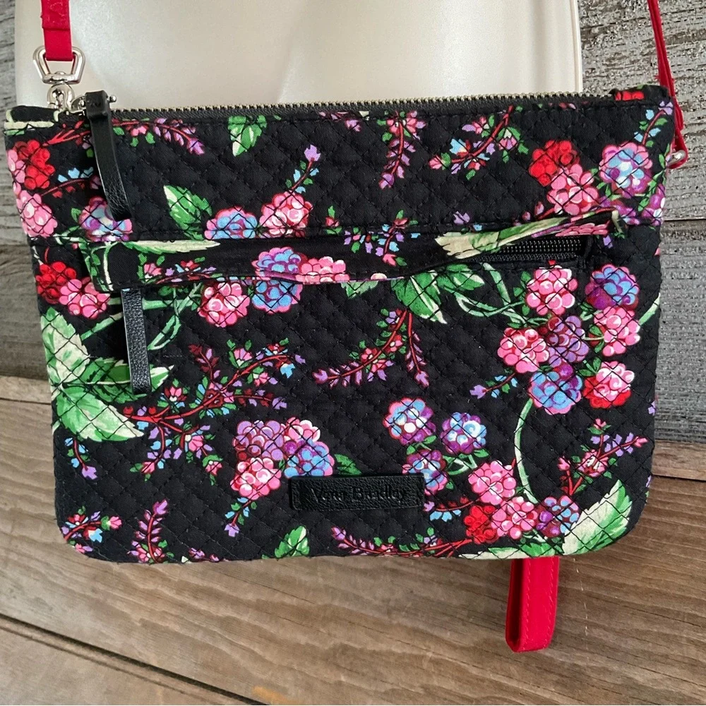 Vera Bradley Winter Berry/Cardinal custom double crossbody bags - Picture 5 of 15